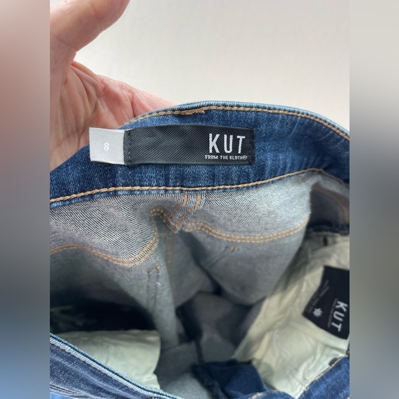 KUT Women's Janet Blue Ankle Skinny Jeans With Embroidery Size 8 91% cotton - Picture 7 of 8